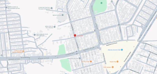 Mapa de ubicación de la oficina Honduras